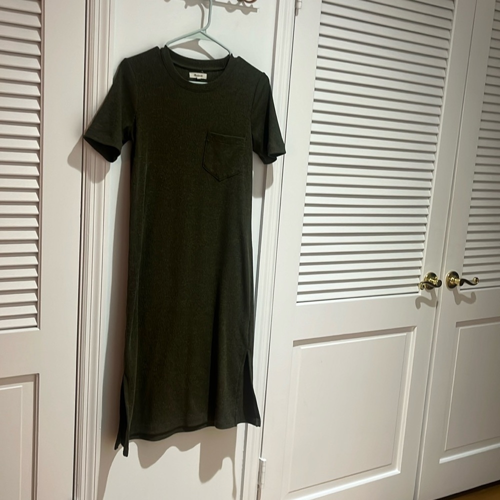 Madewell short sleeve ribbed dress